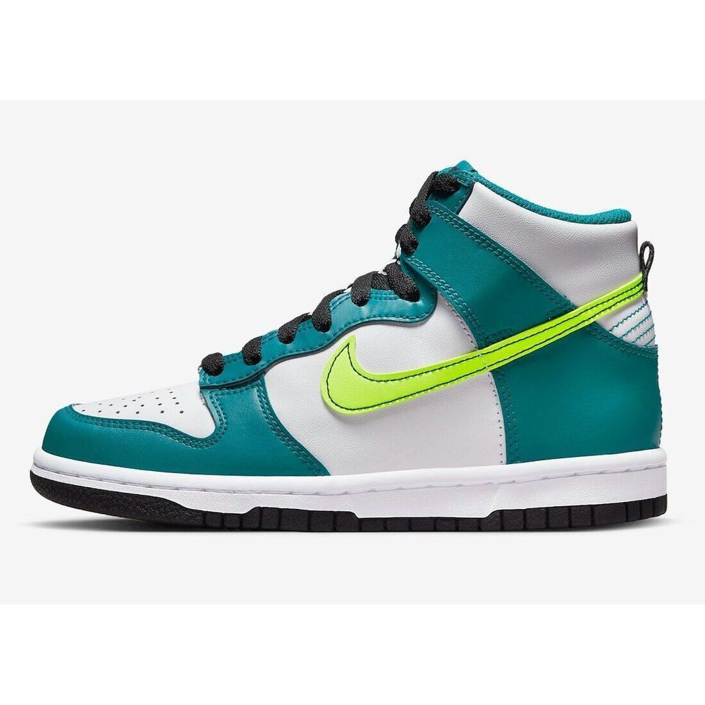 Nike Dunk High DB2179-109 Big Kids Bright Spruce Volt Sneaker Shoes Size 4 AZ707